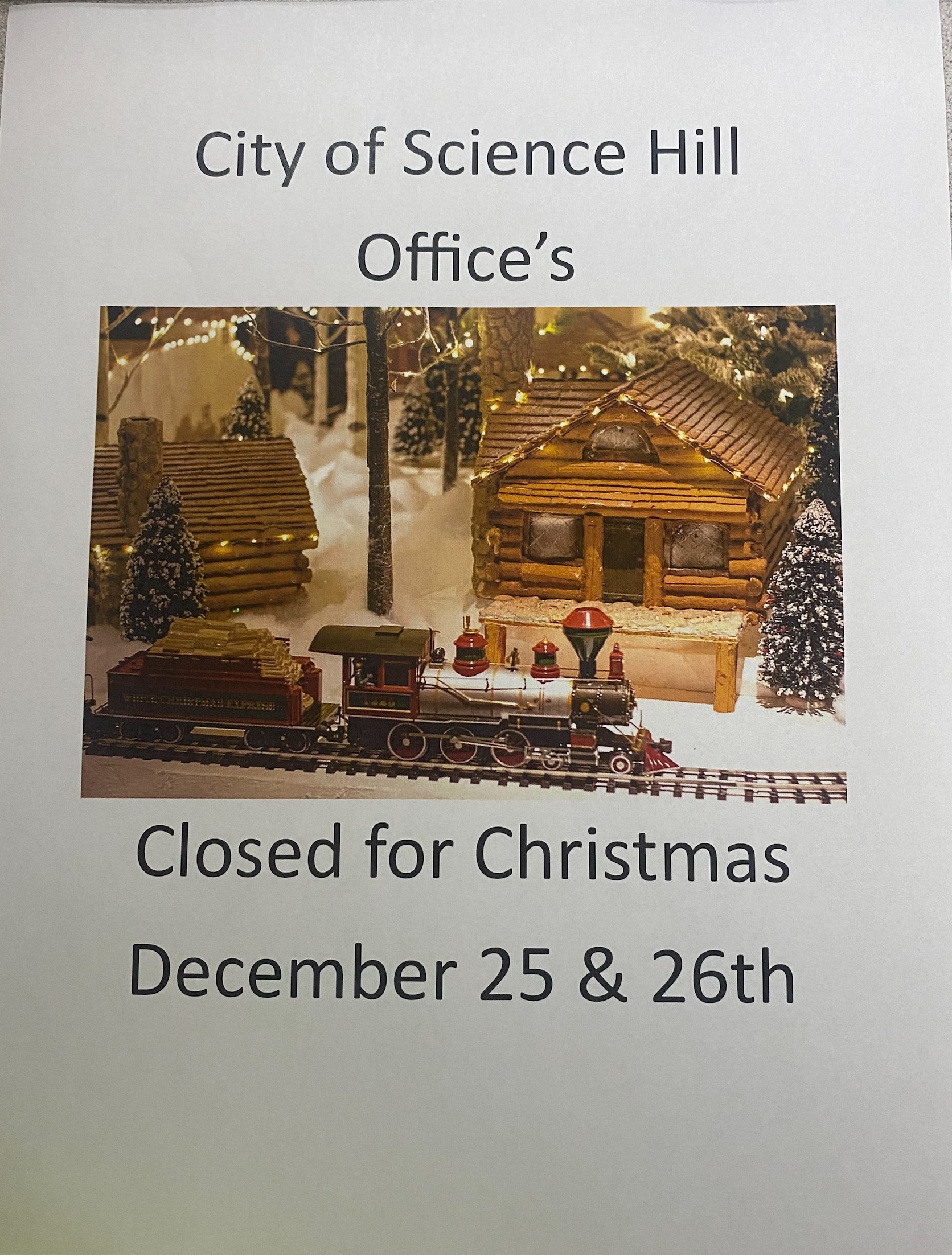 CLOSED FOR CHRISTMAS